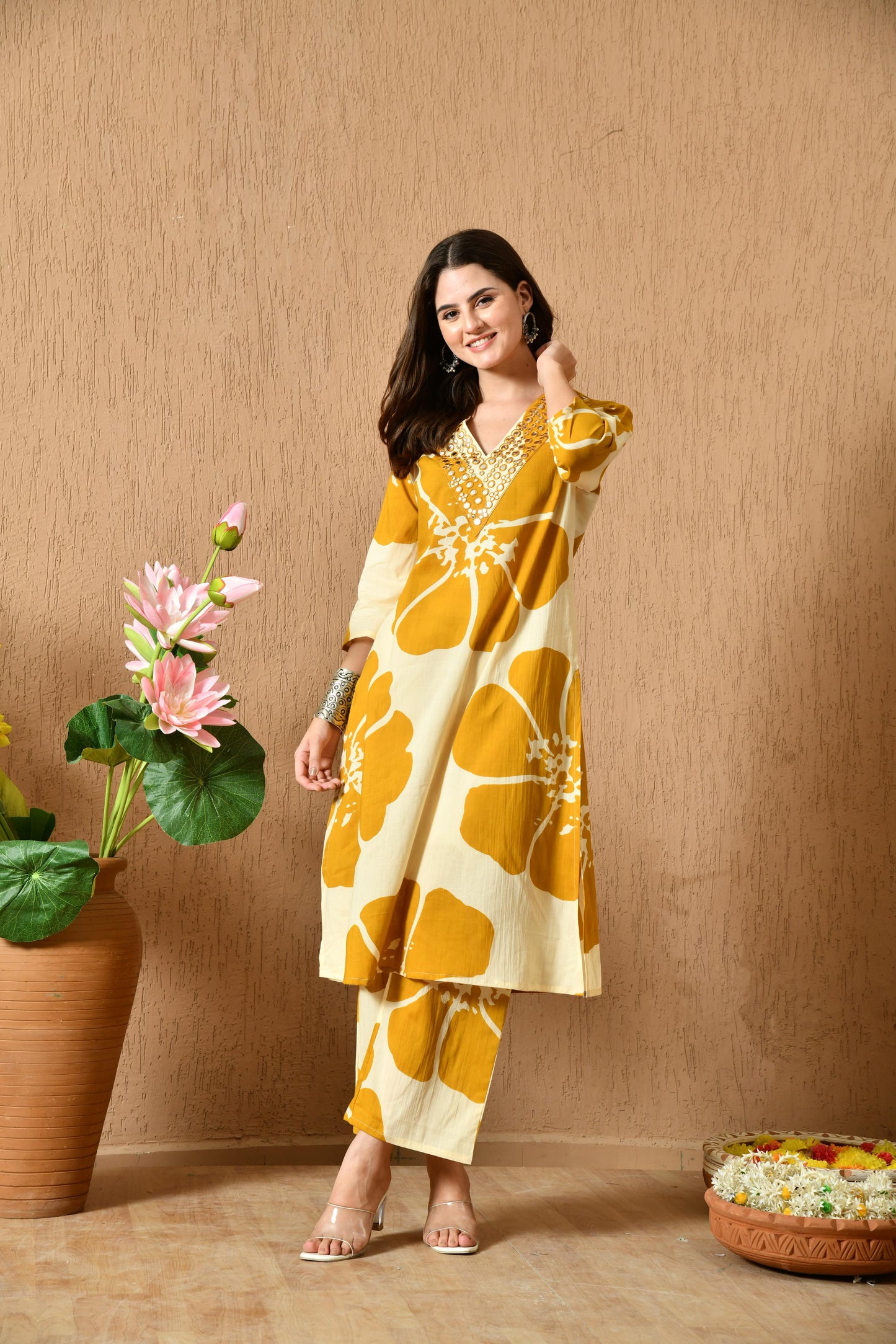 Cotton cords-mustard