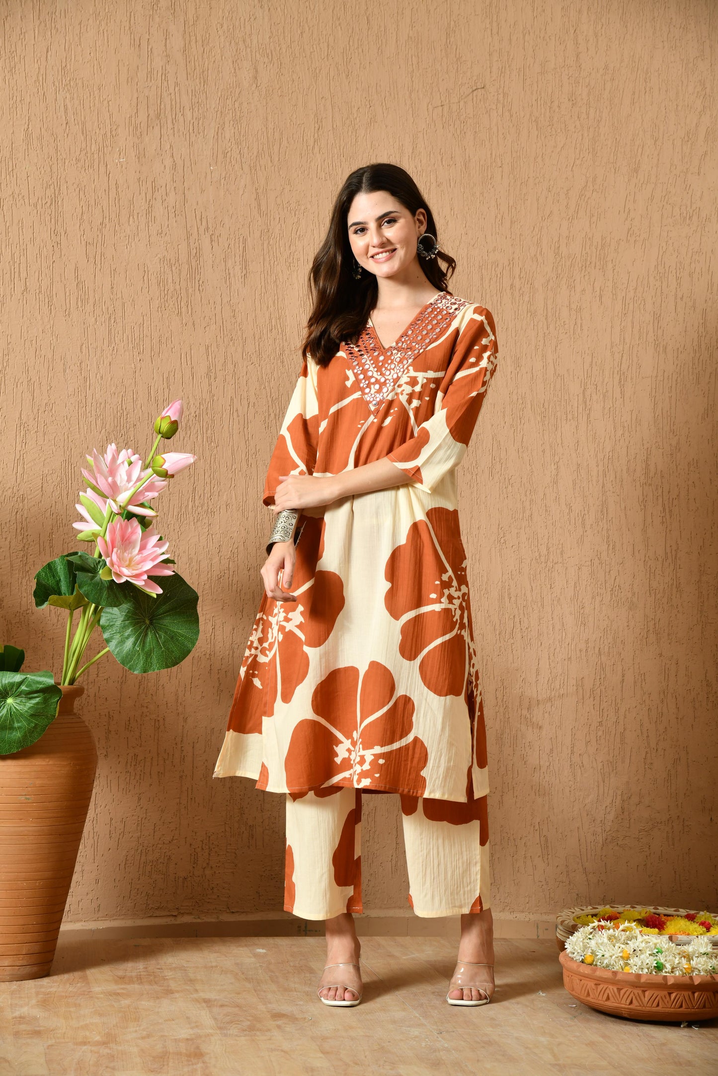 Cotton cords-orange