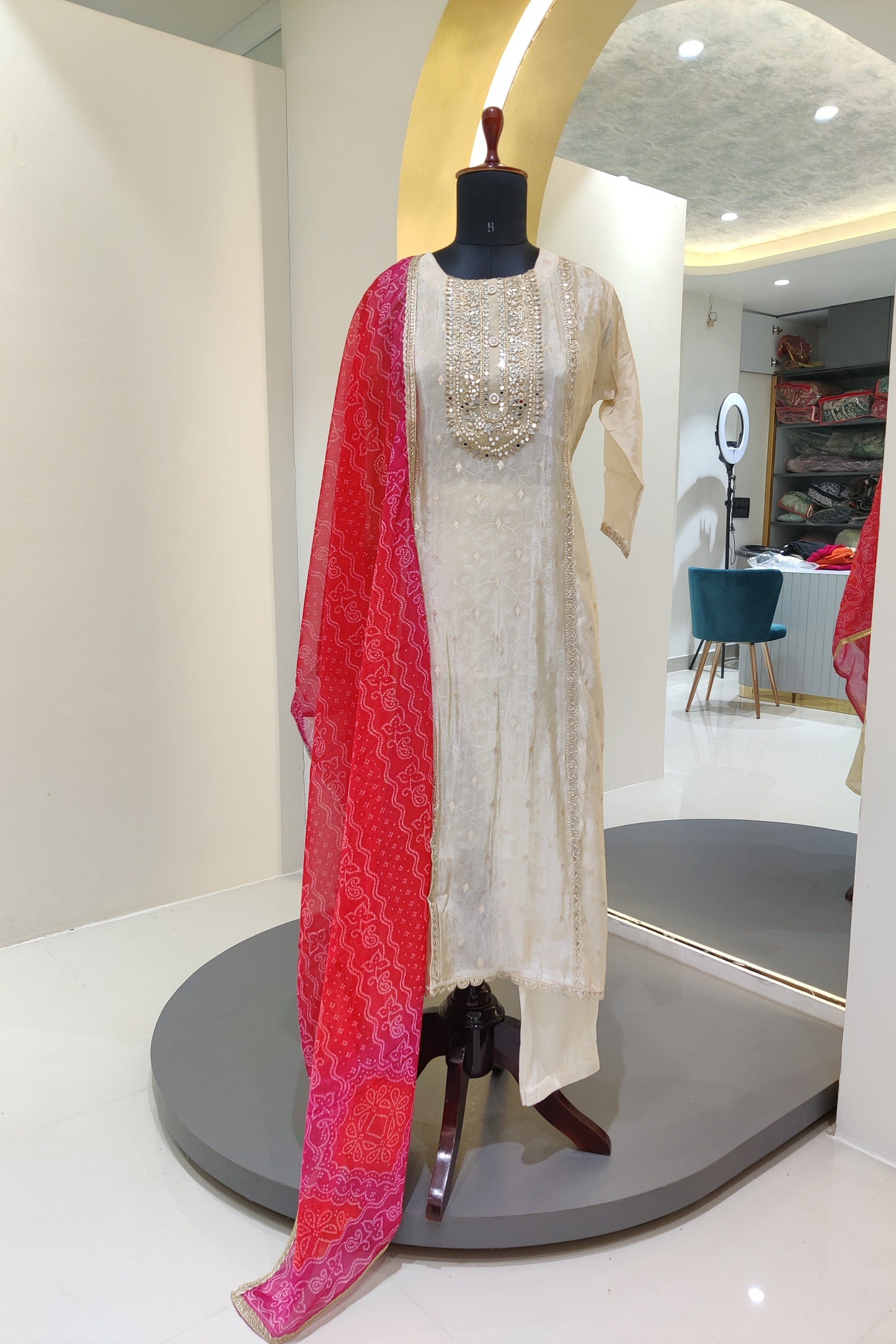 Tissue Silk Kurta Set