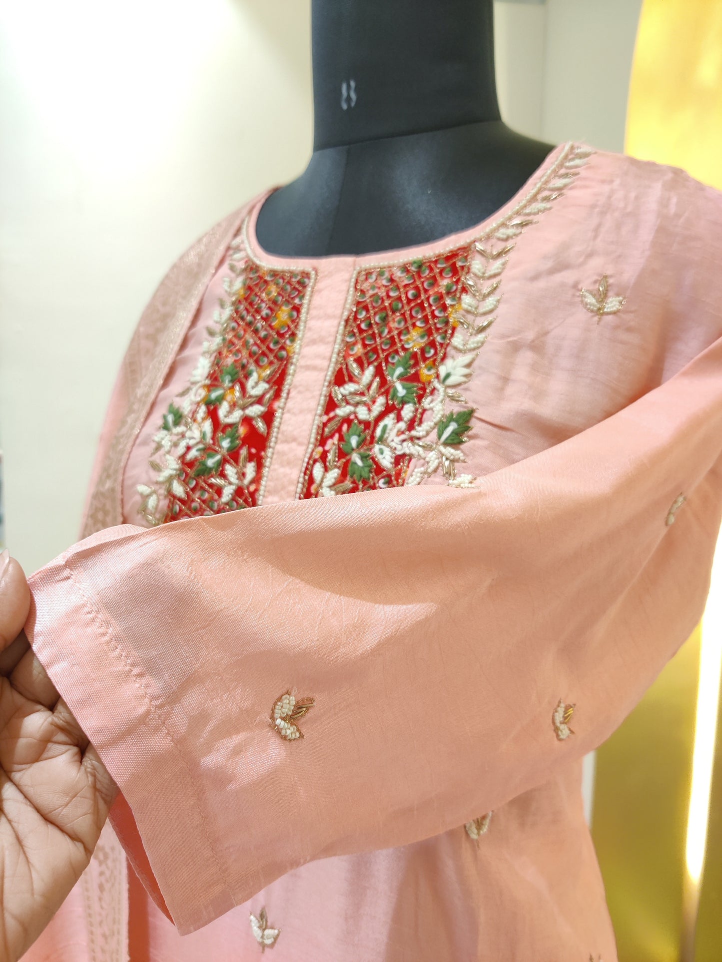 Dola silk suit - Light pink