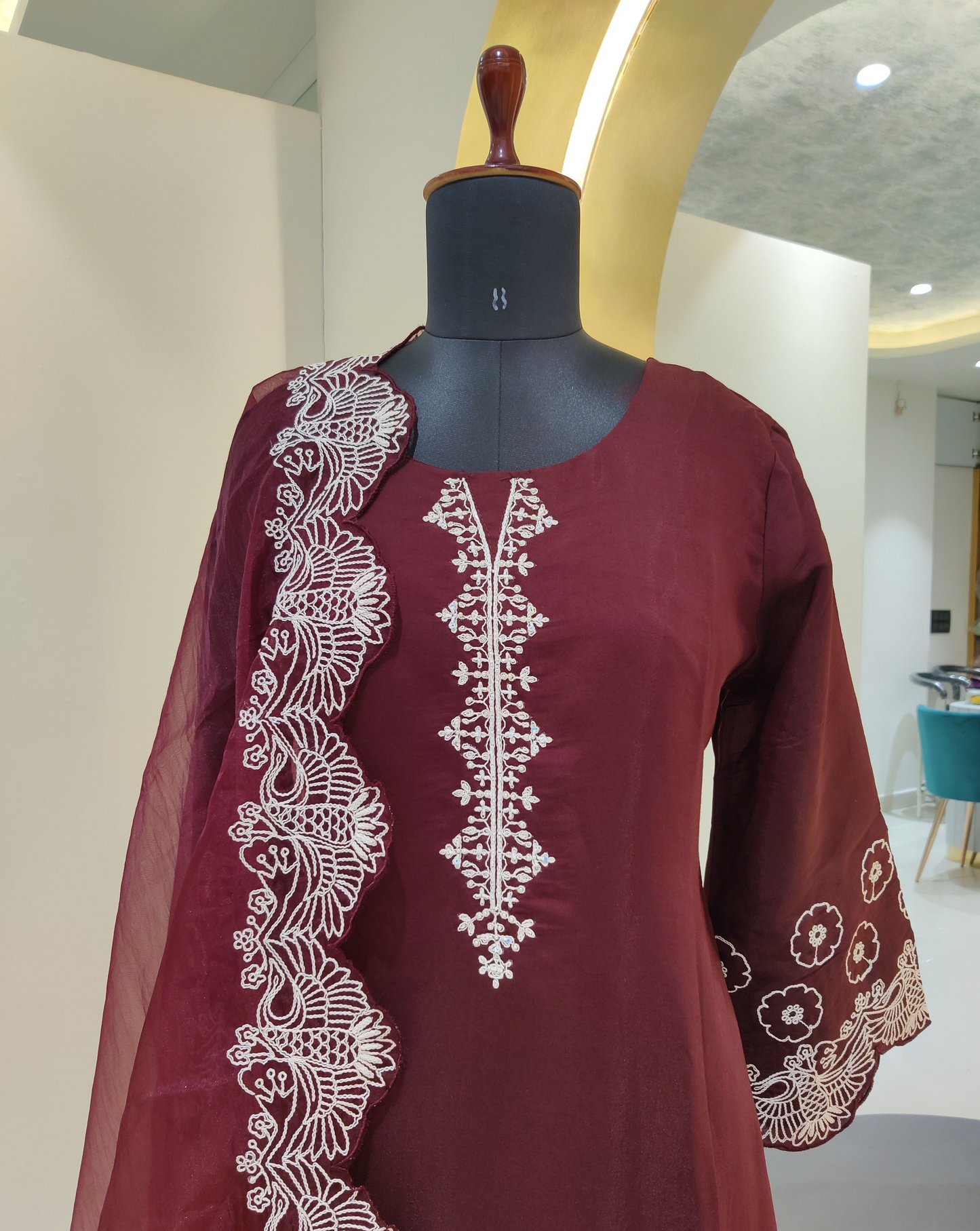 Pakistani style silk kurta set