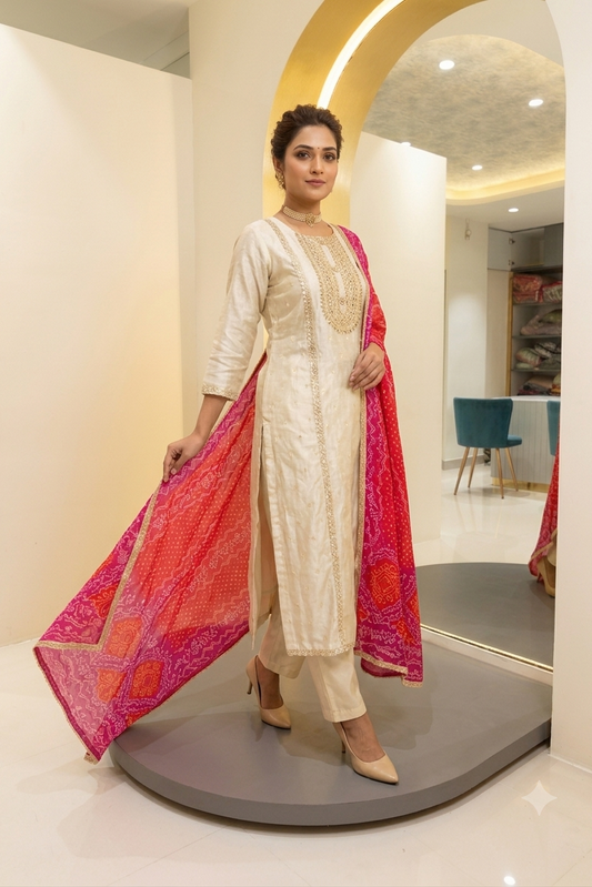Tissue Silk Kurta Set