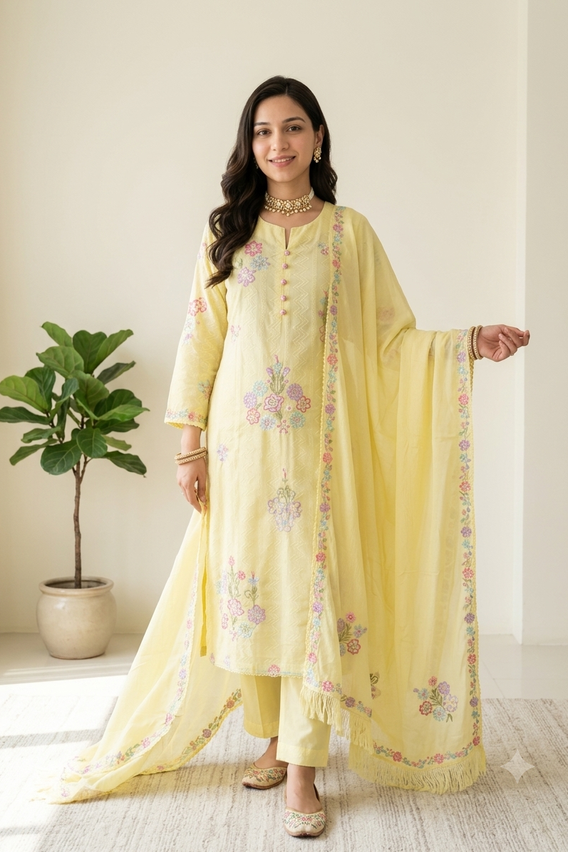 Mul cotton kurta set