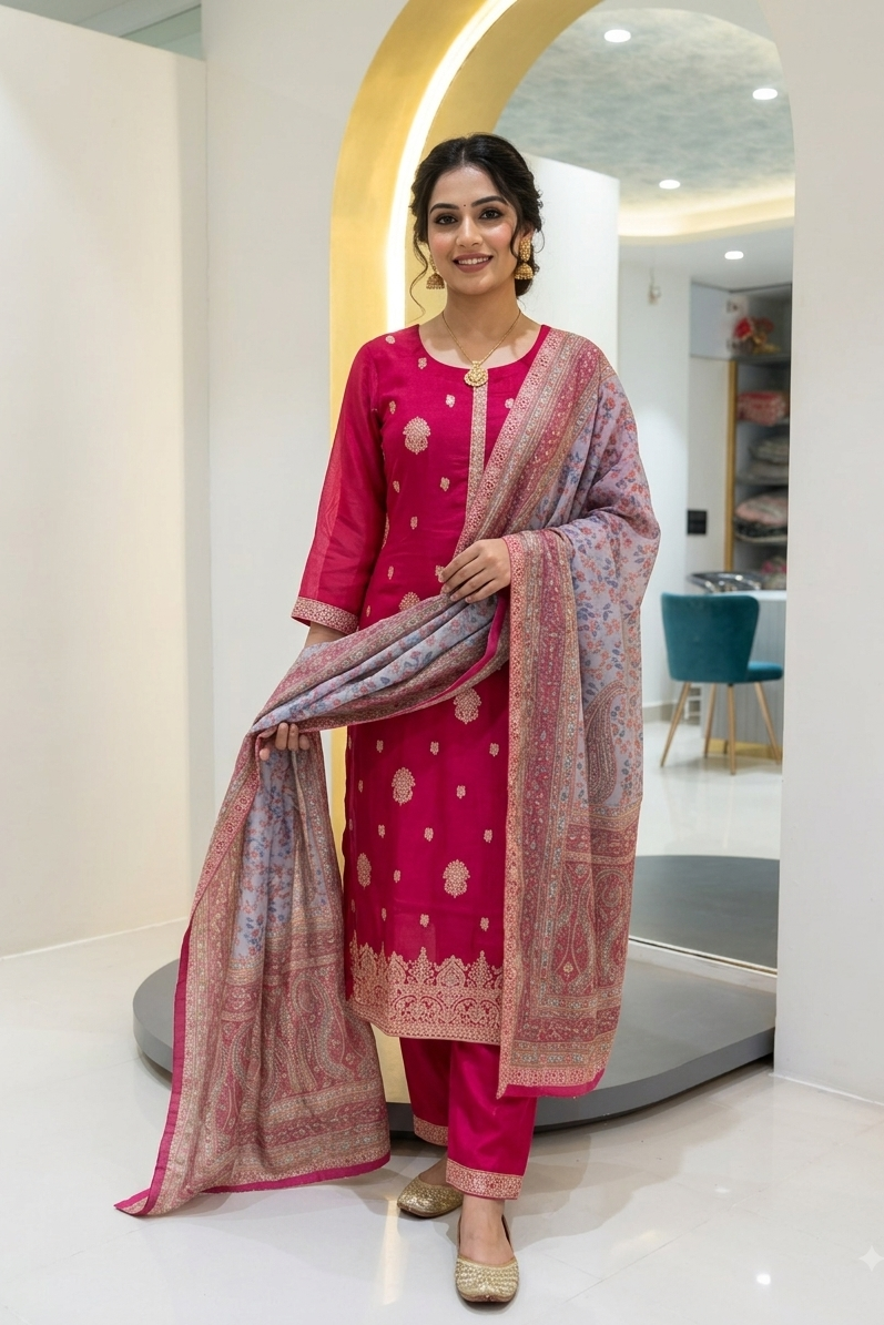 weaved organza suit