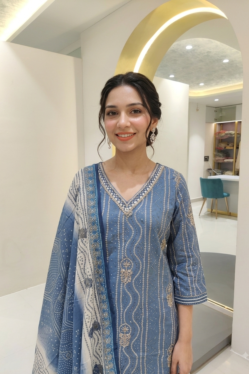 Bandhini Print Kurta Set