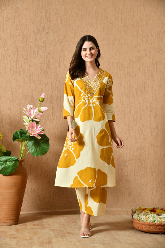 Cotton cords-mustard
