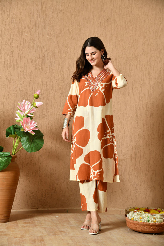 Cotton cords-orange