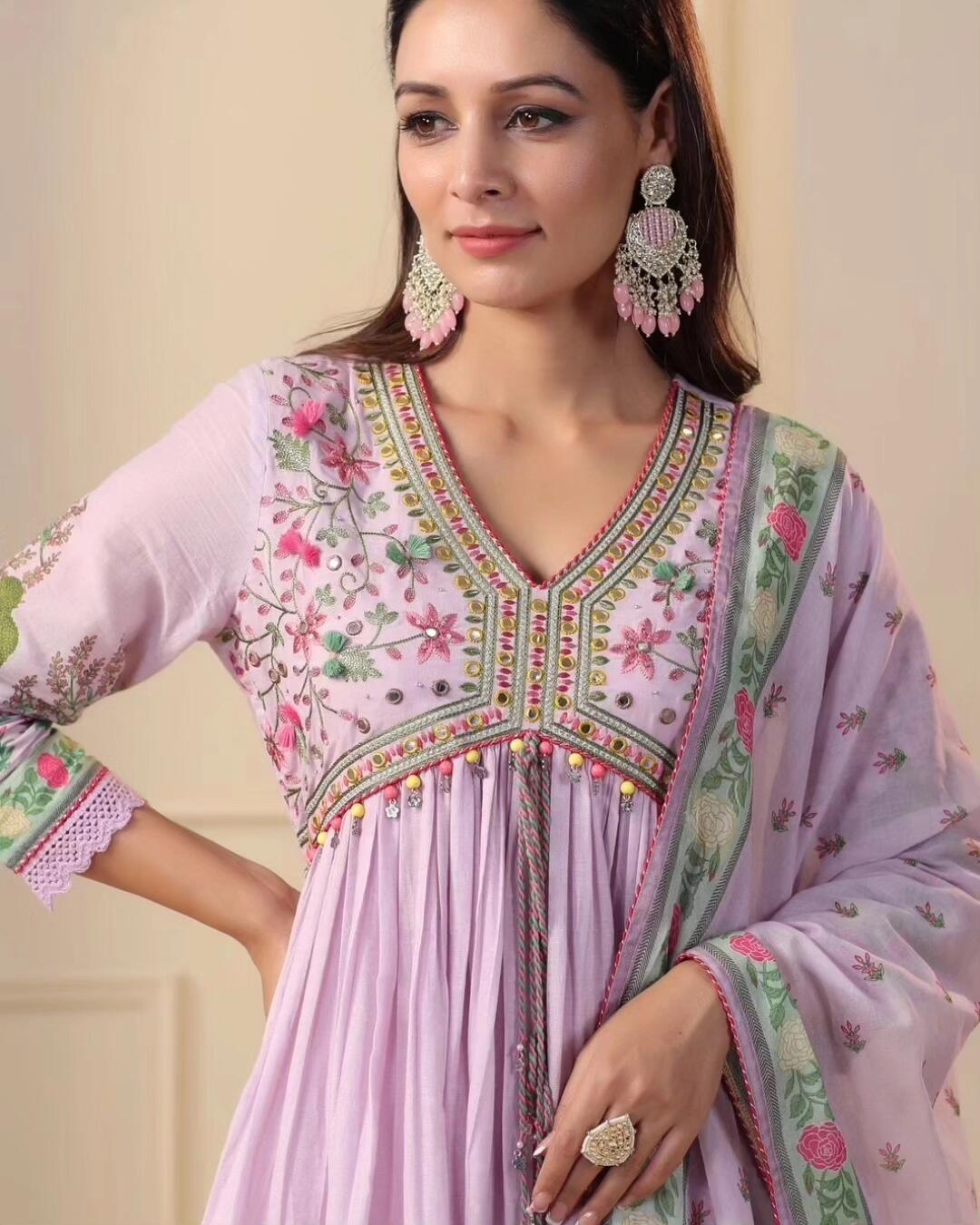 lavender Anarkali