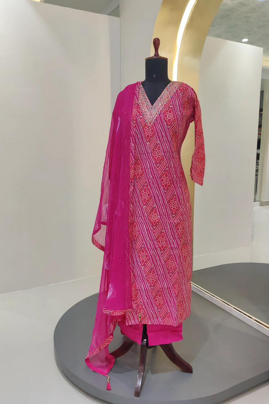 Bandhini  style suit
