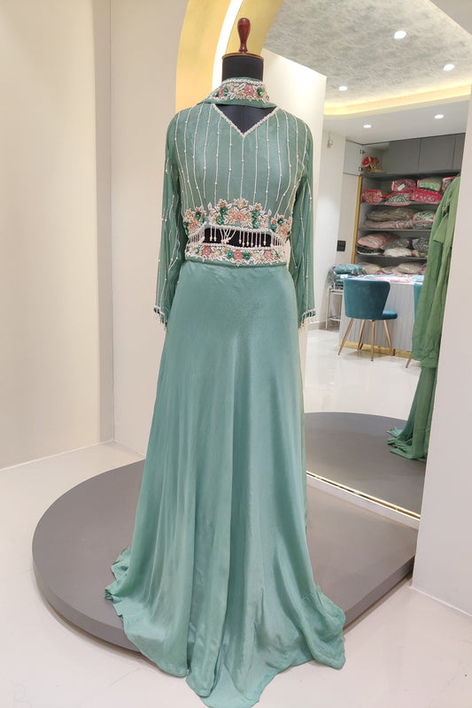 pearl detailed lahenga