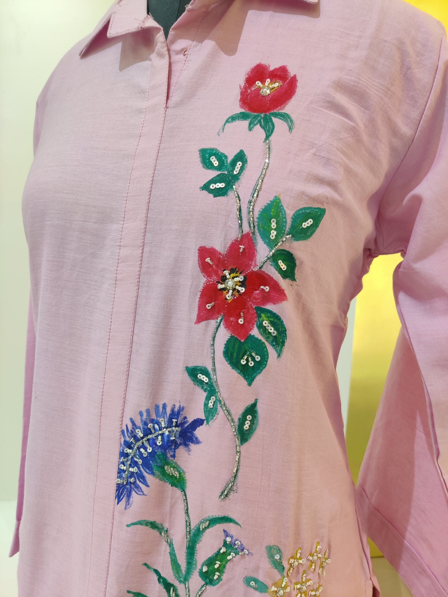 Cotton cords hand painting