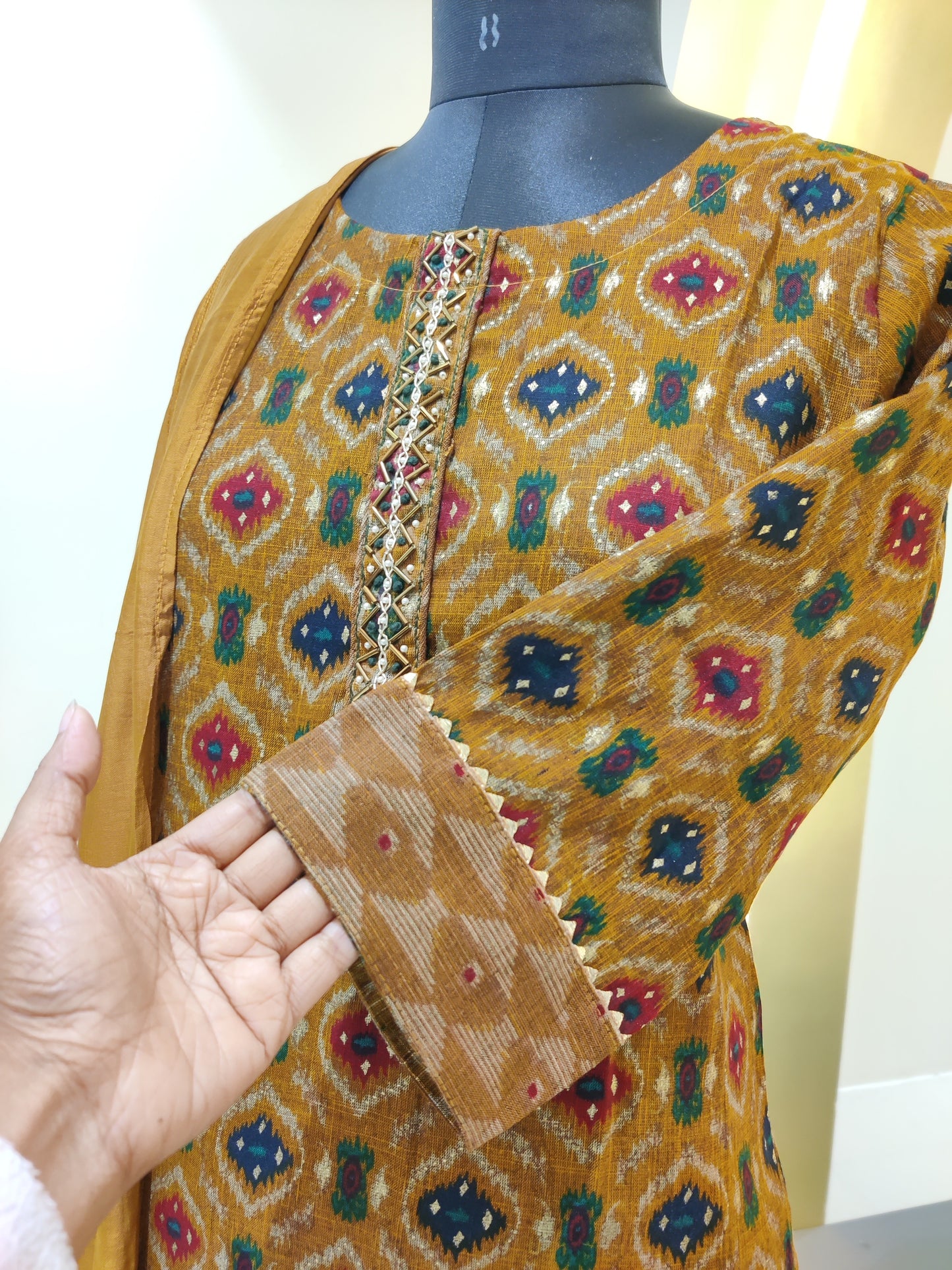 Cotton printed suit