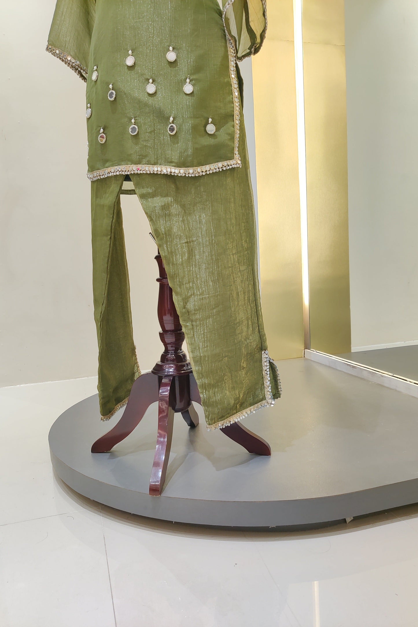 Salsa cords set -mehendi green