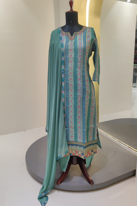 Dola silk printed kurta set